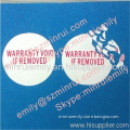 Custom Ultra Destructible Vinyl Labels For Security Seal Stickers 